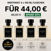 4X 100ml Mystik Parfümflaschen