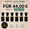6x 50 ml Mystik-Parfümflaschen