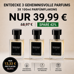 Geheimnisvolle Parfums – 3X 100ml Parfümflakons
