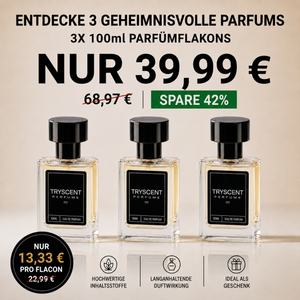 Geheimnisvolle Parfums – 3X 100ml Parfümflakons