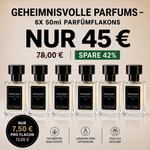 Geheimnisvolle Parfums – 6X 50ml Parfümflakons