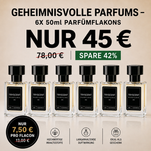 Geheimnisvolle Parfums – 6X 50ml Parfümflakons