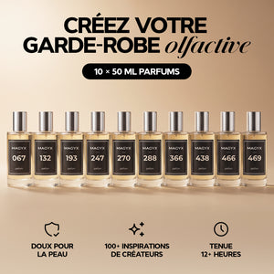 
10 flacons de parfum de 50 ml